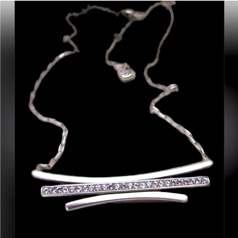 Brighton silverstone bar necklace with crystals